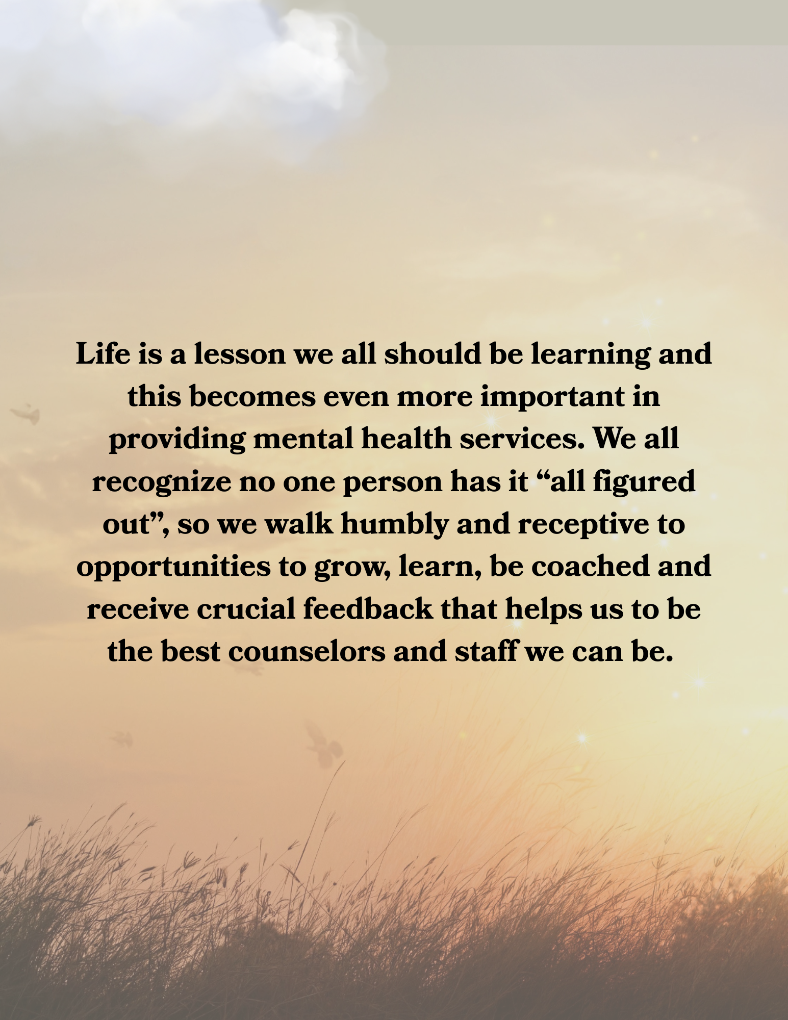 Be teachable, be a learner
