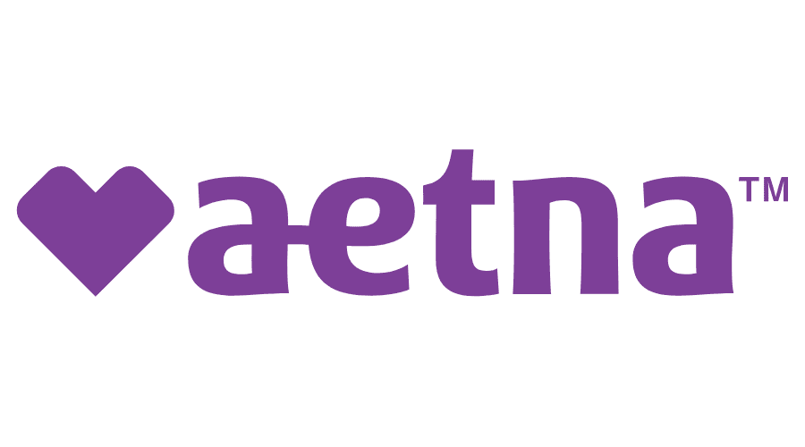 The Aetna logo as part of the network of insurance partners of Real Life Counseling of Vancouver. 