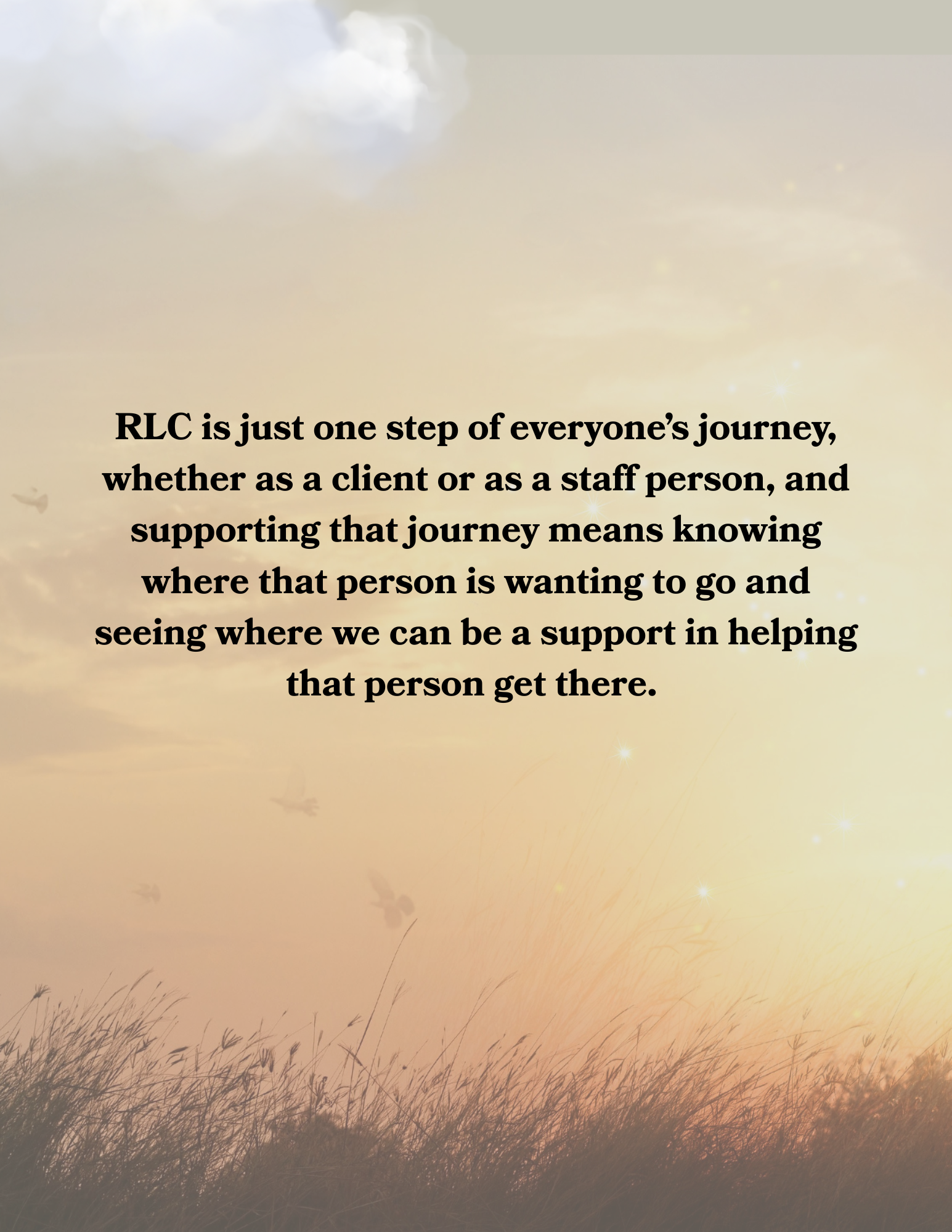 Support their journey